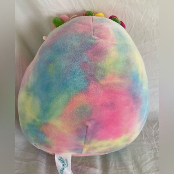 10” Gretchen The Sloth Floral Squishmallow Flower Crown Tie Dye - Picture 3 of 5